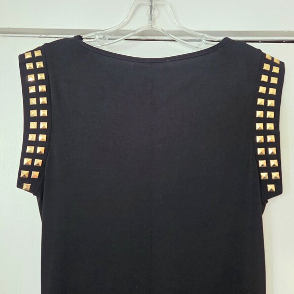 MICHAEL Michael Kors Black with Stud-Trim Side-Slit Dress - Picture 9 of 10